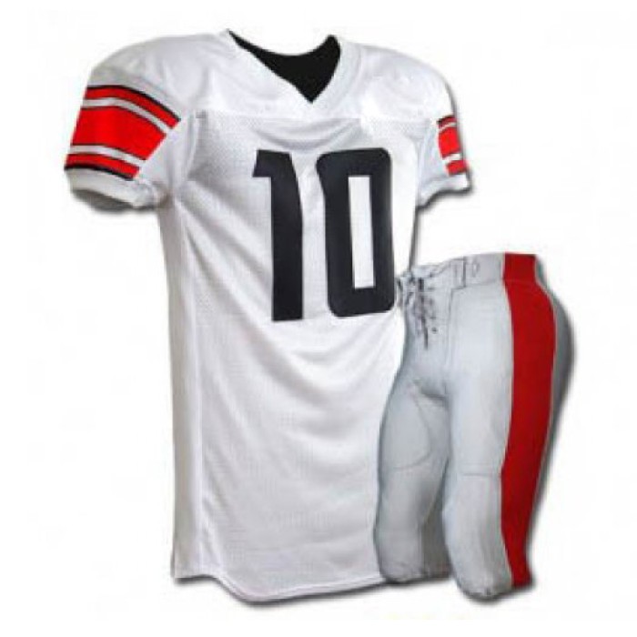 1. American Football Jerseys 87% Polyester 13% Spandex 320-340 Gsm Front /  Back / Side Panel with Sh…